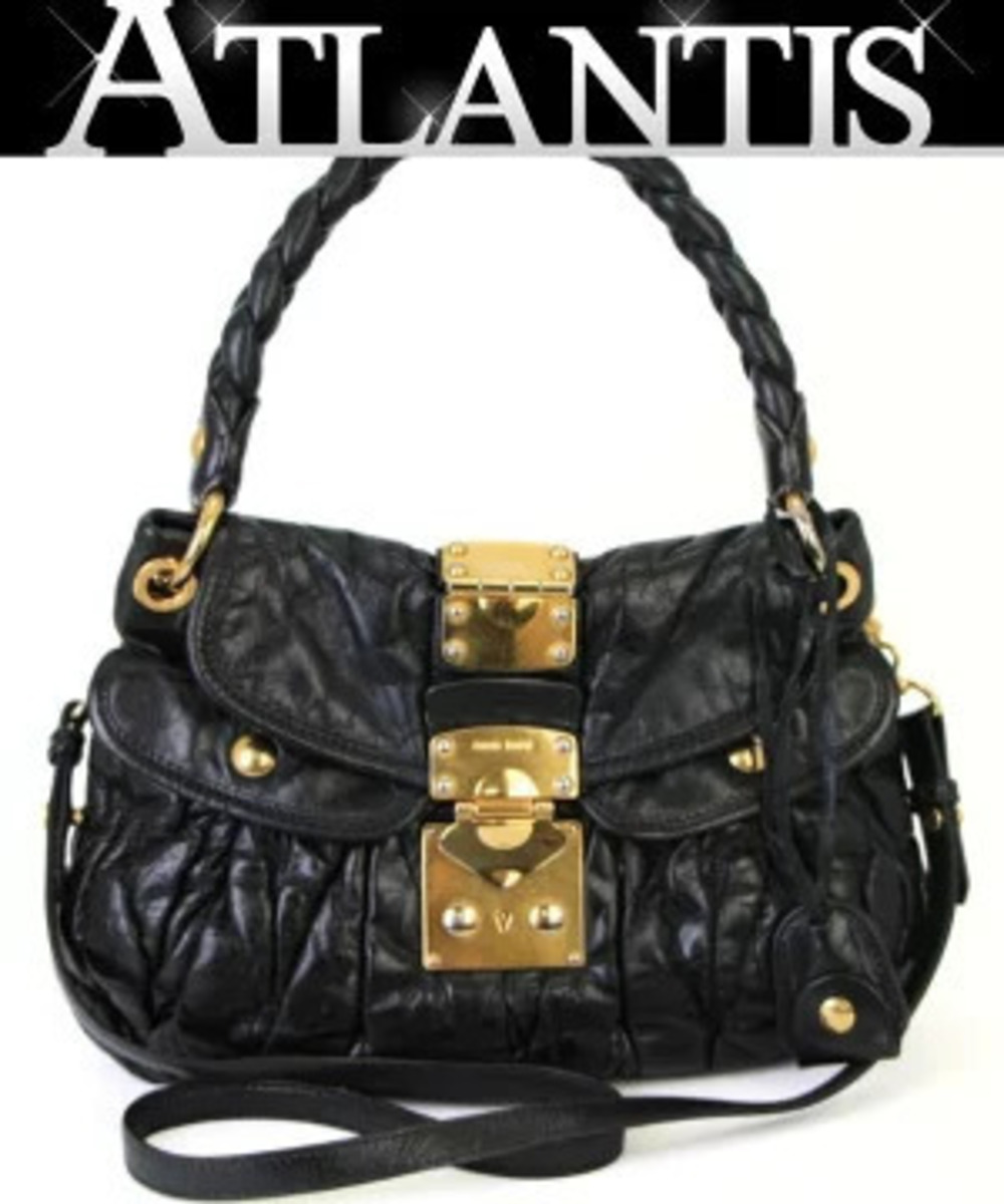 Miu Miu Matelasse Bag Leather Black